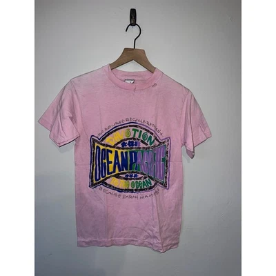 Camisa vintage para mujer Ocean Pacific Devotion To The Ocean rosa camiseta quirúrgica para mujer S Foto 1 de 4