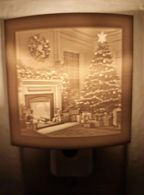 Árbol de Navidad y Chimenea Litofanía Luz Nocturna *ENVÍO GRATUITO* ¡PRECIO BAJO! Foto 1 de 3