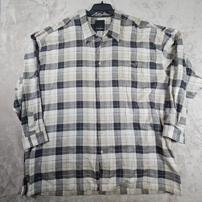 Sean John 休闲衬衫男式 4XB 多格子经典合身长袖纽扣 — 第 1/4 张图片