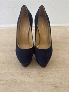 Charlotte Olympia Navy blue Suede Platform Shoe - Picture 1 of 5