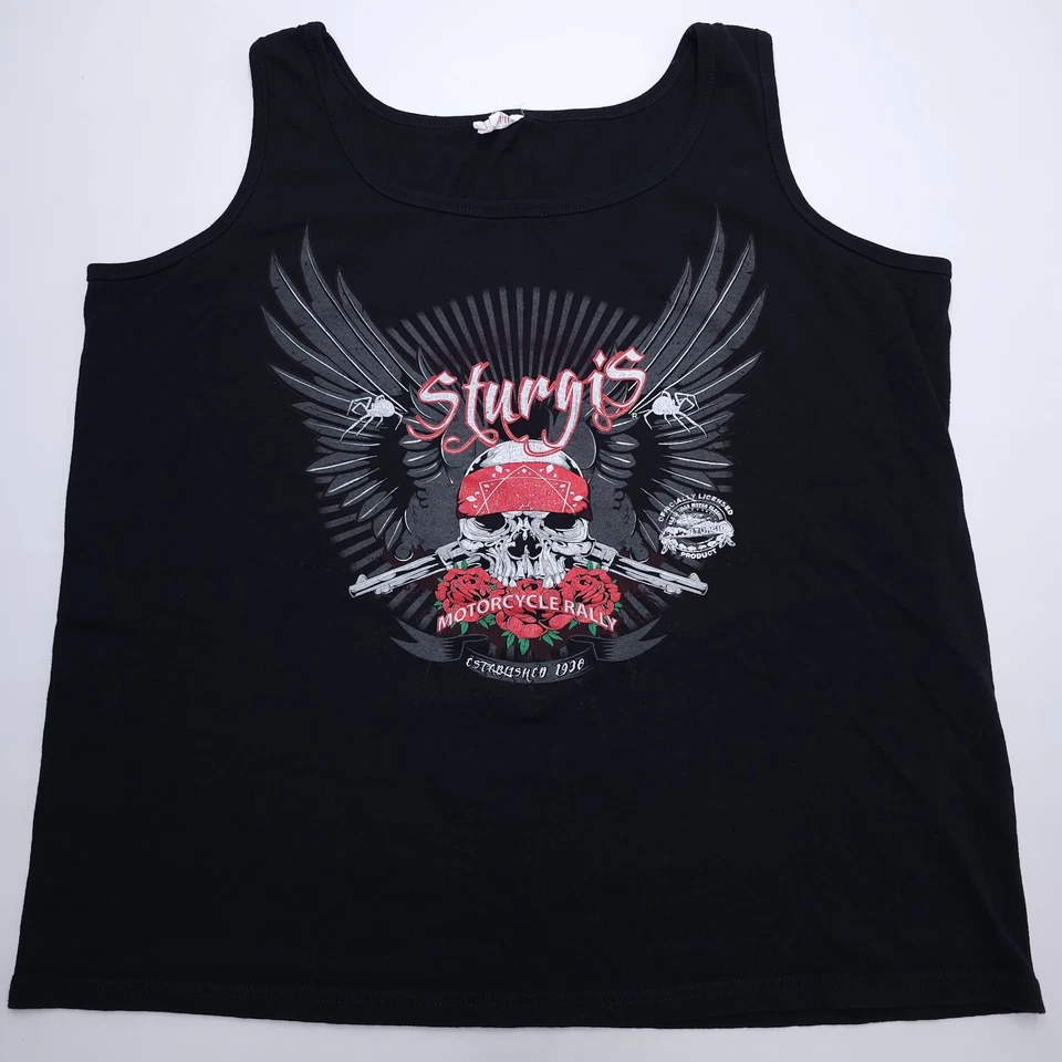 Camiseta sin mangas vintage para mujer talla XL Sturgis Harley Davidson camisa yunque  Foto 1 de 4