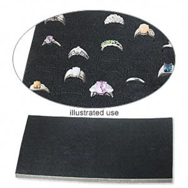 144 Ring Foam Pad Holder Tray Display Liner Insert Full size 36-144 rings BLACK - Image 1 of 1