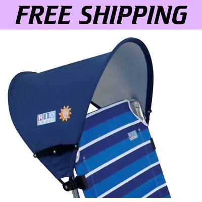 Silla de playa ligera con dosel con FPS 100 - Protección solar compacta - Azul marino Foto 1 de 4