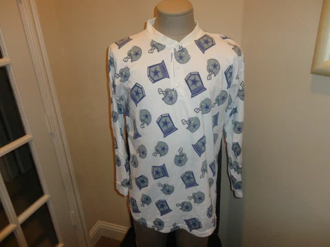 Vtg 90's Dallas Cowboys ALL OVER Print Nightshirt Shorty Pajamas Fits Women M Cover