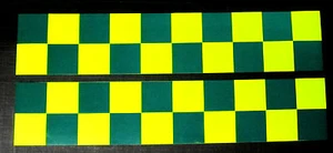 Self Adhesive Reflective Battenberg Side Reflectors 1200mm Decals Green/Yellow - Picture 1 of 1