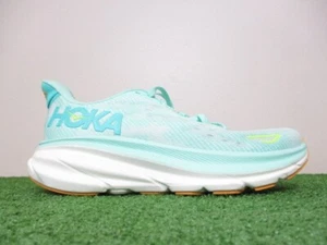 Hoka Clifton 9 Shoes Womens 7 Seafoam Aqua Breeze Road Jogging Workout Trainer - Picture 1 of 15