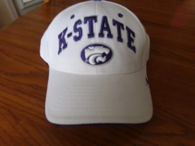 "KANSAS STATE WILDCATS" NCAA Licensed White Hat with a Strap Back OSFM $15 NWT - Image 1 of 4