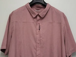 Costa Mens Shirt Button Up 2XL Short Sleeve Zip Pocket - Picture 1 of 18