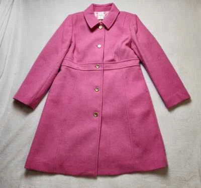 Nuevo Abrigo Mujer J Crew Factory Mezcla Lana Dama Día en Rosa Flor Polvoriento Foto 1 de 4