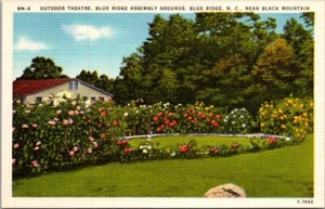 OUTDOOR THEATRE Blue Ridge Assembly Grounds NORTH CAROLINA NC linen Postcard - Picture 1 of 2