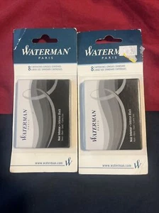 Waterman Ink Refill Cartridges 1 Pack -  Black - NEW LOT OF 2 - Picture 1 of 2