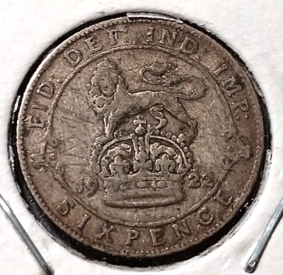 1922 Great Britain Silver Six 6 Pence Coin - Image 1 of 2