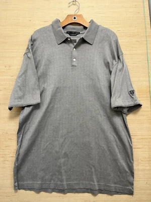 Camisa Polo Tiger Woods Para Hombre Extra Grande Gris Rayas Icónica TW Logo Golf XL Foto 1 de 4