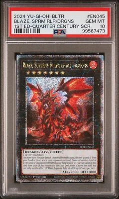 Blaze, Supreme Ruler of All Dragons Yugioh 2024 BLTR Quarter Century 1st PSA 10 - Image 1 of 2