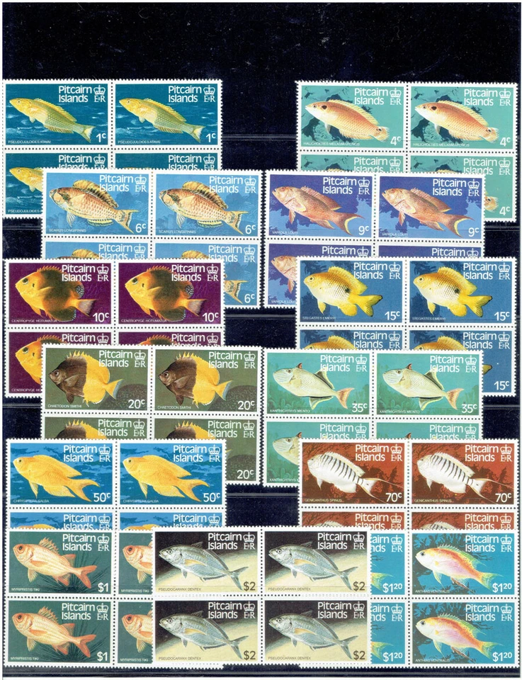 PITCAIRN ISLANDS 1984 Fish (Block of 4) Fauna CV $35.80 - Image 1 of 1