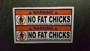 No Fat Chicks Auto Aufkleber Tuning Shocker OEM JDM DUB Sticker klein 80mm  - Bild 1 von 4