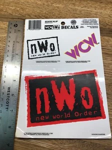 VINTAGE NWO New World Order WCW Sticker Decal Phone laptop Car Window art vinyl - Picture 1 of 4