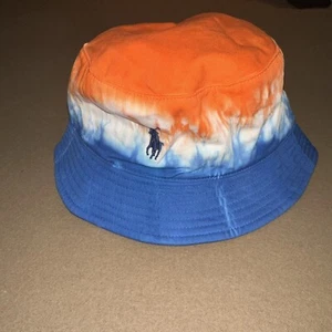 Polo Ralph Lauren Hombre Tie Dye Sombrero Cubo Azul Naranja Blanco - S/M - Imagen 1 de 4