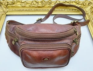 THE BRIDGE MARSUPIO MISURA GRANDE CON TASCHINE LATERALI LINEA STORY PELLE MARRON - Imagen 1 de 20