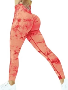 NWOT Womens Tye-Dye High Waist Tummy Control Scrunch Butt Leggings SZ M $5.99 - Picture 1 of 2