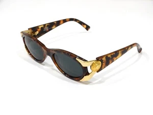 1990s Gianni VERSACE Brown Tortoise GOLD MEDUSA Frame Sunglasses MOD 423 COL 279 - Picture 1 of 11