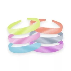 2 cm (0,8 Zoll) abgeschrägtes Satingefühl Alice Band Haar Stirnband. Schule - Pastellfarben - Bild 1 von 10