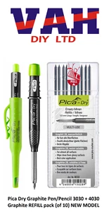 Pica Dry Graphite NEW MODEL Pen/Pencil 3030 + 4030 Graphite REFILL pack (of 10) - Picture 1 of 4