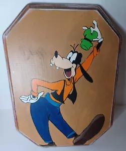 Targa da parete Disney Pippo dipinta a mano arte 11"x8,5"' BELLA FATTA. - Foto 1 di 3