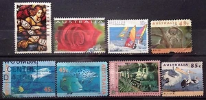 Australia Used Stamps - 8 pcs Assorted Stamps (E) - Picture 1 of 2