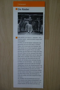 Die Räuber Schiller 2003 Nationaltheater Mannheim Flyer - Bild 1 von 2