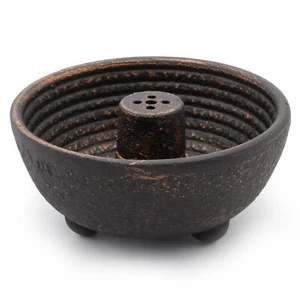 Black Cast Iron Fountain Incense Stick Holder Burner - Picture 1 of 5