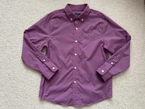 Vineyard Vines Boy’s Whale Shirt Button Down Size 7 Purple EUC - Picture 1 of 4