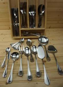 Cambridge Grande 80 Pieces-Forks, Spoons, Knives, 10 Serving Pieces - Picture 1 of 15