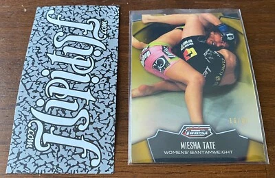 Tarjeta refractor Topps UFC 2012 Miesha Tate #16 16/88 Strikeforce Finest MMA rara Foto 1 de 3