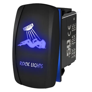 Rocker Switch Nude Mudflap Girl Rock Lights RZR Maverick X3 YXZ1000R Ranger Blue - Picture 1 of 11