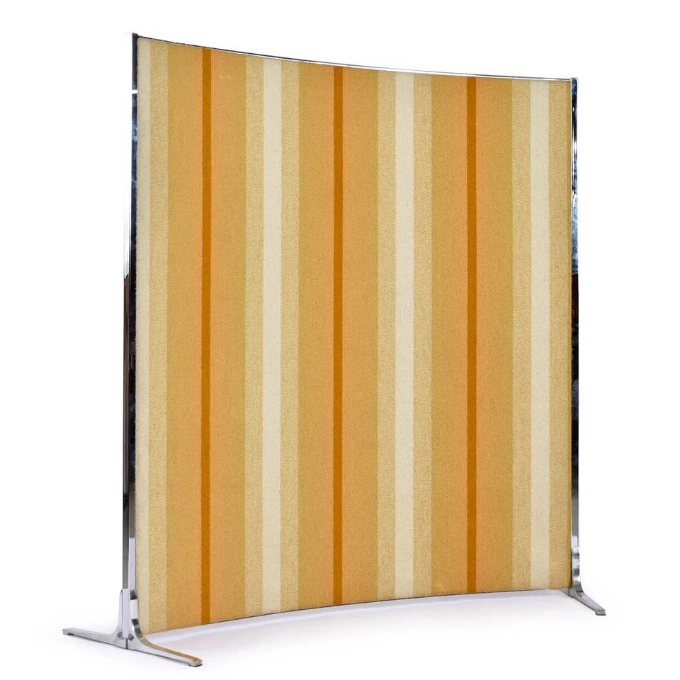 Knoll Orange and Yellow Striped Mid-Century Modern Room Divider Screen Panel - Image 1 of 4