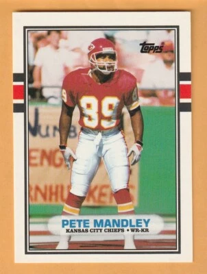 Pete Mandley Kansas City Chiefs 1989 Topps Traded #12T Northern Arizona 13I - Image 1 of 2