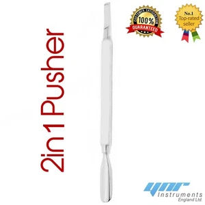 Cuticle Pusher Plain Side Stainless Steel Nail Scraper Remover Manicure Tool Art - Picture 1 of 2