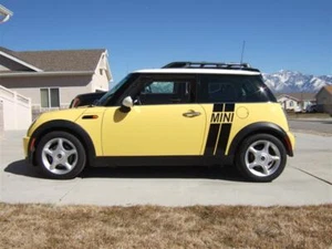 Mini Cooper Angled Side Stripes Countryman Clubman Graphics Stickers Decals-pair - Picture 1 of 4