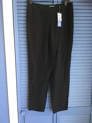 Nuevo pantalón de seda Rebecca Minkoff Grayson negro talla 6 nuevo con etiquetas Foto 1 de 4