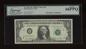 DBR 1969-D $1 FRN Richmond Gem STAR Fr. 1907-E* Legacy 66 PPQ Serial E06529215* - Picture 1 of 2