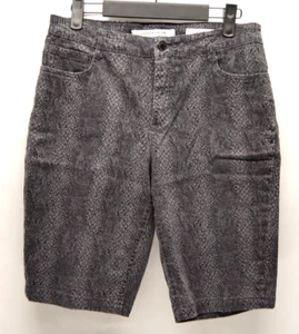 Pantaloncini dritti Jones New York Lexington donna 10 petite grigio stampa pelle di serpente - Foto 1 di 14