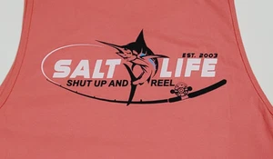 2XL Salt Life Burnt Coral Shut Up And Reel Marlin Grafik Reel Time Tanktop 44" - Bild 1 von 7