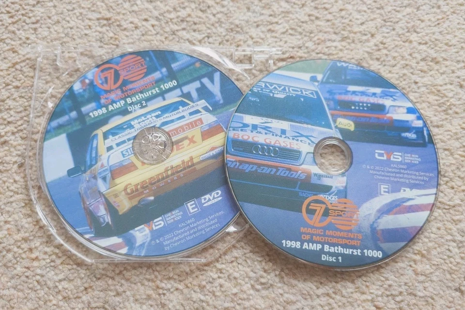 Bathurst 1000 1998 Australia Touring Cars Super Touring BTCC Full Race X2 DVD'S  - Image 1 of 2