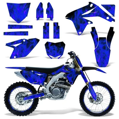 Graphic Stickers +#PLT/RIM Decals For Suzuki RMZ450 2008-2017 ICEFLAMES U - Imagem 1 de 3