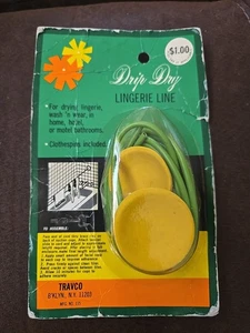 Vintage 70s Travco Retro Drip Dry Clothespins Included Lingerie Line. New - Picture 1 of 6