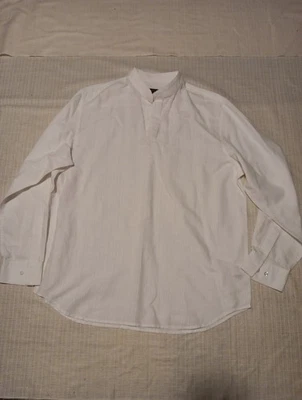 Structure Mens Large Shirt Loose Linen Cotton Beach Boat Light Summer Collar... - Image 1 of 4