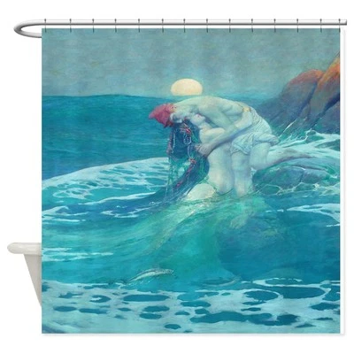 Cortina de Ducha CafePress Vintage Sirena y Mortal (789139315) Foto 1 de 3