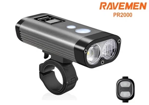 RAVEMEN Luce Bici Bicicletta Faro LED Ricaricabile 6000mAh PR2000 Hi-Low Beam - Foto 1 di 17
