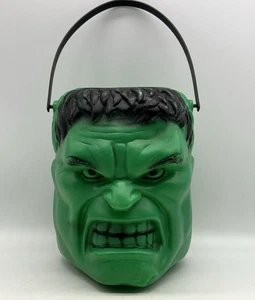Marvel Hulk Secchio Verde 2003 Halloween Trattamento Caramelle Secchio Soffiaggio Stampo - Foto 1 di 9